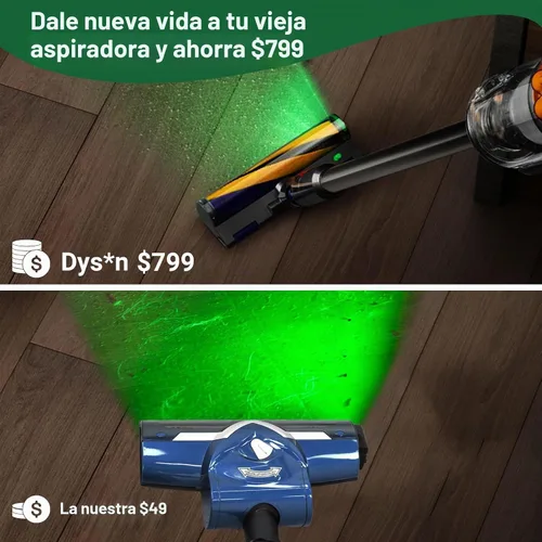 Vista 5 de EZ SPARES Cabezal de cepillo turbo de repuesto con pantalla LED de polvo, cepillo universal para aspiradora compatible con la mayoría de marcas