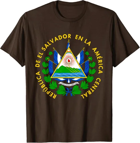Vista 7 de Camiseta con diseño de emblema de la bandera de El Salvador