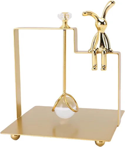Vista 3 de Napkin Holder for Table, European Style Iron Art Sitting Towel Dissiner for Home Kitchen Kitchen Decor Farm Restoration (Gold)