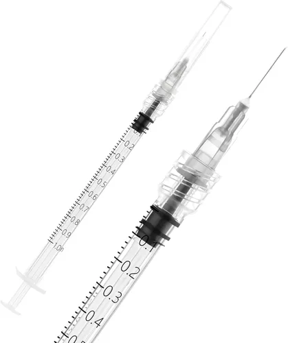 Vista 8 de Jeringa desechable de 1ml/cc con calibre 25 de 1 pulgada, paquete individual, paquete de 20