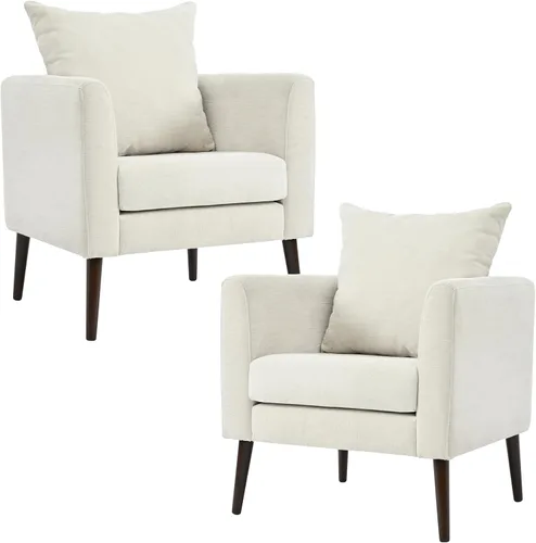 Vista 13 de Setawix Silla decorativa de barril, sillón tapizado de chenilla, silla redonda moderna de mediados de siglo, cómoda silla con brazo de barril