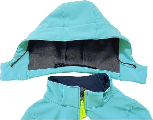 Vista 3 de M2C Chaqueta Softshell Cortavientos con Capucha y Forro Polar para Niños y Niñas