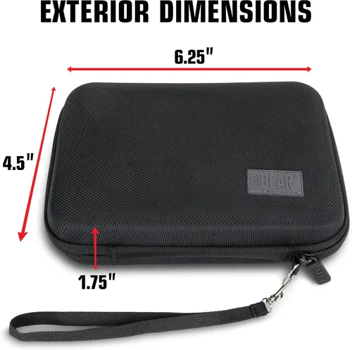Vista 9 de USA GEAR Funda para disco duro – Funda para disco duro externo compatible con Western Digital Elements, disco duro portátil Seagate, Toshiba Canvio