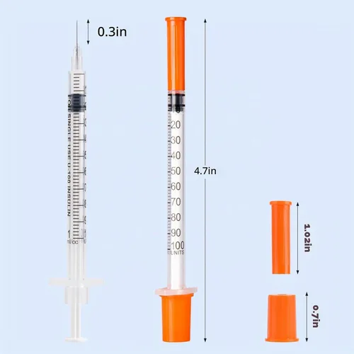 Vista 9 de Jeringa de 0.03 fl oz/cc 31G 5/16'' (0.315 in), paquete de 50 jeringas U