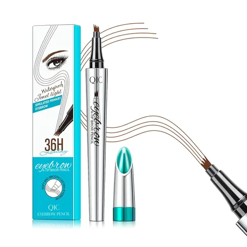 Vista 11 de QIC Lápiz de cejas de 4 puntas, bolígrafo microblading impermeable de larga duración con aplicador de punta de microhorquilla mejorado para cejas