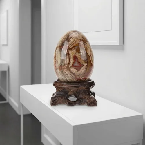 Vista 7 de DOITOOL Soporte de madera para esfera de cristal Soporte de bola de cuarzo Soporte de exhibición de madera Base decorativa Orbe Base de huevo