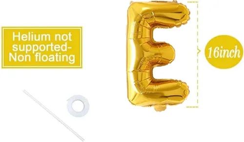 Vista 6 de Big Libra - Cartel de globos energéticos, color dorado, 16 pulgadas, 1 unidad, autosellado, acabado metálico, perfecto para fiesta de cumpleaños