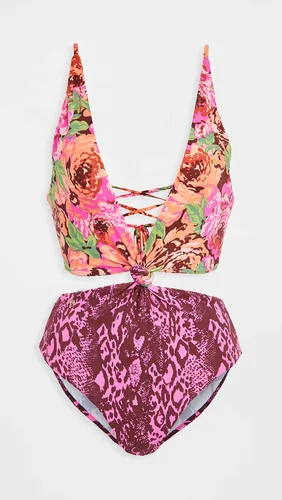 Vista 2 de Maaji Mamba Samba Rosette de una pieza convertible de corte descarado para mujer