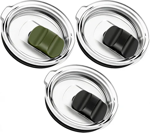 Vista 10 de Repuesto de tapa para vaso de vino de 10 onzas, paquete de 2 tapas magnéticas deslizantes compatibles con YETI de 6 onzas, taza apilable de 8 onzas