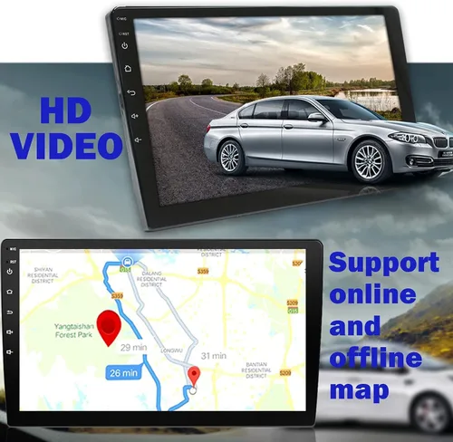 Vista 4 de Binize - 2 Din 10 pulgadas, estéreo radio para automóvil,Android 10, Bluetooth, Navegación, WiFi, Car Play, Android Auto, AM, FM, OBD