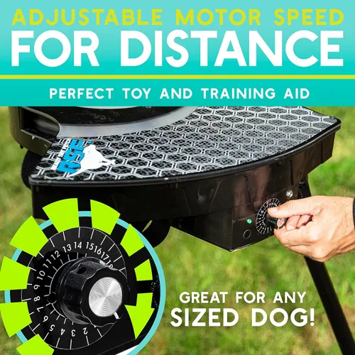 Vista 6 de Franklin Pet Supply Co. - Lanzador automático de discos para perros - Ready Set Fetch - Juguete lanzador portátil para perros - Funciona