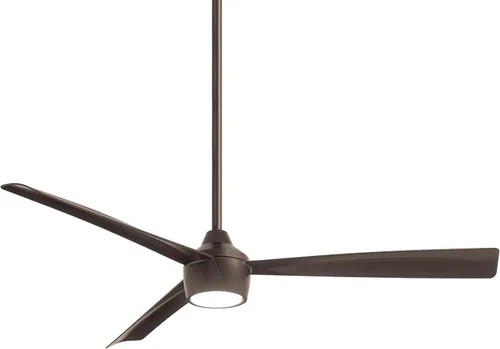 Vista 4 de MINKA-AIRE F625L-CL Skinnie - Ventilador de techo LED de 3 aspas para interiores y exteriores, 44 pulgadas, acabado carbón, con aspas de carbón