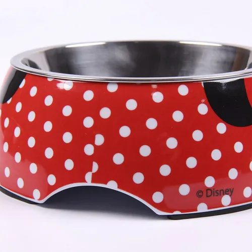 Vista 8 de Comedero para Perro Minnie Mouse Rojo Melamina 180 ml Negro Metal