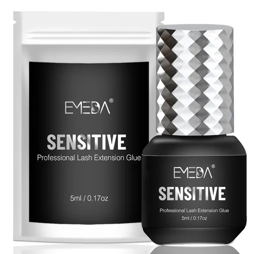 Vista 6 de EMEDA - Pegamento de extensión de pestañas sensibles, pestañas individuales de secado rápido 0.5s Glue Retention 7 Weeks Waterproof Strong Hold