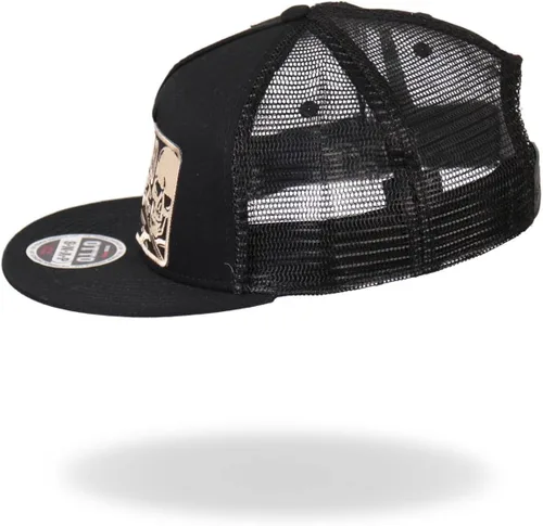 Vista 2 de Hot Leathers GSH2003 Tatuado de por Vida Calavera y Pernos Gorra Snap Back