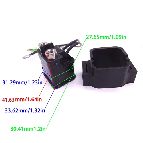 Vista 4 de Motor de barco 3H8-76040-0 3H8760400 3H8760400M Conjunto de solenoide/relé de arranque para Tohatsu y para motor fuera de borda Nissan 8HP 9.8HP