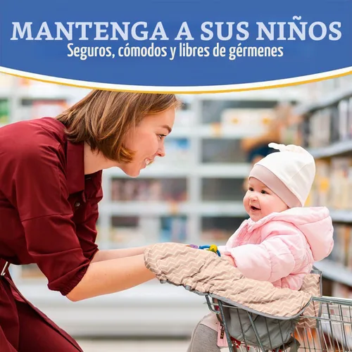 Vista 2 de PILLANI Asiento de carrito de compras para bebé, funda de silla alta para asiento de restaurante - Funda de carrito de comestibles para bebé niña