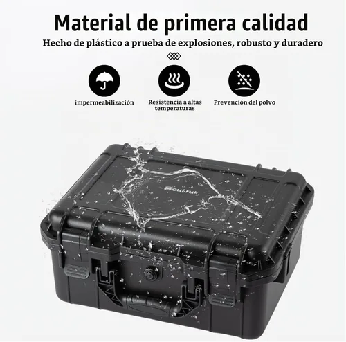 Vista 5 de Estuche rígido pequeño impermeable con inserto de espuma personalizable para bricolaje, protección portátil para cámara, drones, equipos