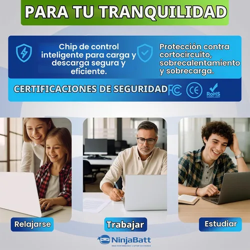 Vista 4 de Batería NinjaBatt para Dell WDX0R P69G Inspiron 15/13 5000/7000 Series 5570 5567 7579 5578 5568 7569 5579 5565 7573 7378 5378 7368 5379 5368 7375