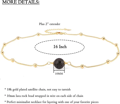 Vista 4 de Aobei Pearl - Gargantilla de oro de 18 quilates con cadena de clip, cadena de bolas y dijes perlas barrocas biwa para mujeres