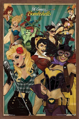 Vista 16 de Trends International DC Comics - Bombshells Wall Poster, 14.725" x 22.375", Barnwood Framed Version Versión enmarcada Barnwood