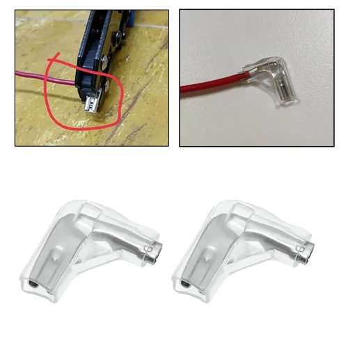 Vista 3 de ECSiNG 50 conectores de pala de terminal de crimpado de 0.110 in en ángulo de 90° con 50 fundas aislantes para interruptor de equipo, quad