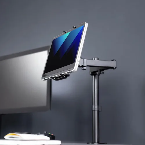 Vista 2 de VIVO Soporte universal de escritorio para tableta, adaptador de brazo único para portátiles 2 en 1, soporta monitores portátiles de hasta 15.6