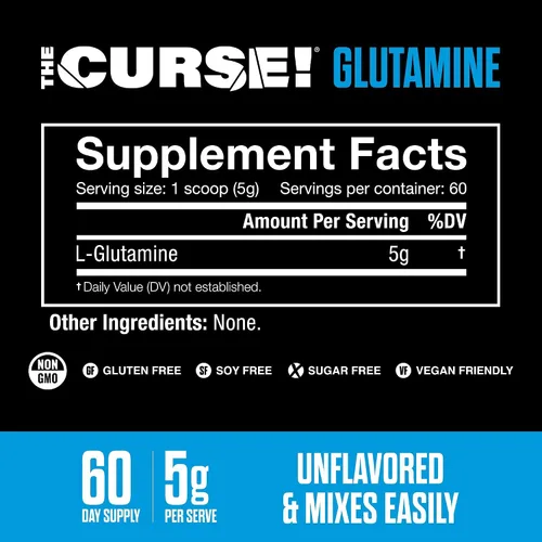 Vista 4 de Glutamina micronizada - 0.18 oz de L-glutamina pura en polvo para recuperación muscular, salud intestinal y apoyo inmunológico 100 porciones