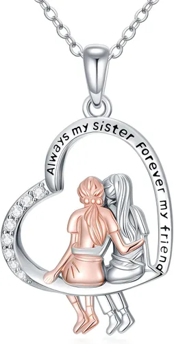 Vista 19 de WINNICACA Gifts for Sister from Brother/Sisters Sterling Silver 01-2 Collar para hermanos y hermanas