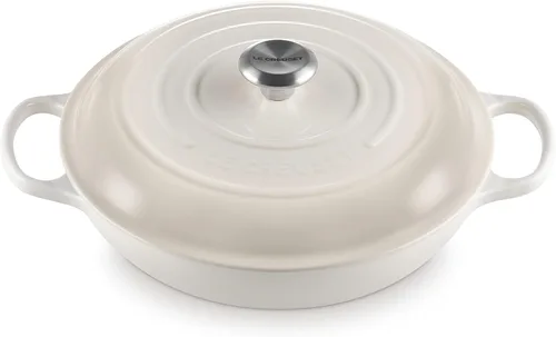 Vista 6 de Le Creuset Signature Cacerola de hierro fundido esmaltado, 3.5 cuartos de galón, color verde azulado oscuro (Deep Teal)