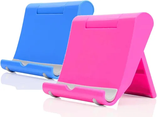Vista 15 de Soporte plegable ajustable para teléfono celular para escritorio, compatible con la mayoría de teléfonos inteligentes y tabletas, base de goma