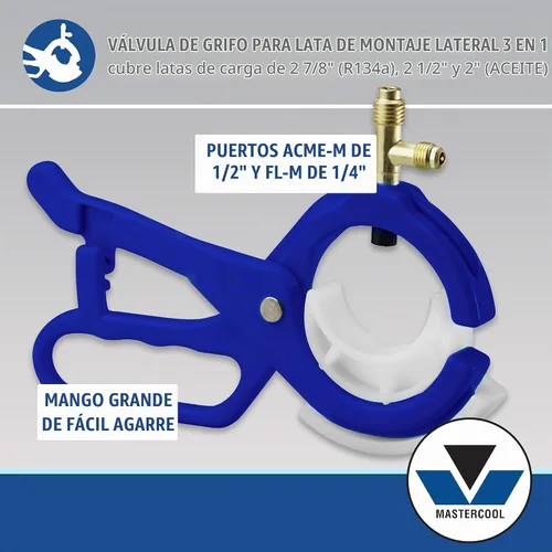 Vista 6 de Mastercool (89661-PRO) R134a, juego de indicadores múltiples con acoples estándar de aluminio