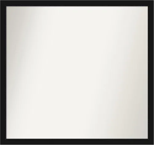 Vista 527 de Amanti Art Espejo de baño negro para sobre fregadero, 22 x 22 pulgadas, espejo de tocador cuadrado estrecho negro Avon, marco de madera casual