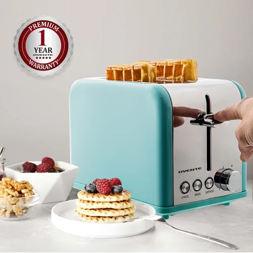Vista 9 de OVENTE Tostadora eléctrica de 2 rebanadas, 825 W con 6 ajustes de tostado, bagel, descongelación, funciones de cancelación, ranuras extra anchas