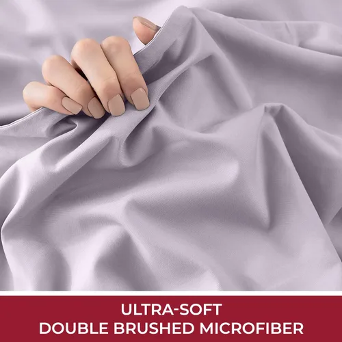 Vista 5 de Mellanni Juego de sábanas Queen + juego de funda de edredón Bundle&Save - Ropa de cama de lujo de hotel - El paquete incluye: juego de sábanas de 4