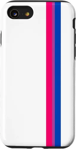 Vista 17 de Funda blanca para iPhone 13 Pro Subtle Bi Pride Flag LGBT Bisexual Stripe