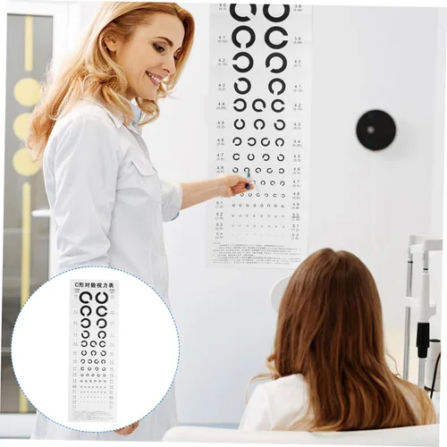 Vista 2 de Mobestech Tabla de ojos de 1 pieza Gráfico de pared Gráfico de ojos Snellen Tabla de examen visual Tabla de ojos de plástico de pared Tabla de ojos