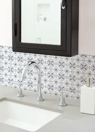 Vista 5 de WallPops WPBS4641 - Calcomanías de pared de trébol, color azul