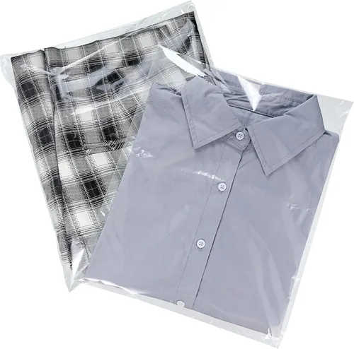 Vista 4 de Geyoga 120 piezas 4 tamaños Bolsas de celofán transparentes de plástico resellables autoadhesivas para dulces, galletas, envoltorio decorativo