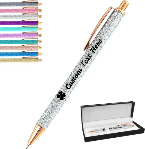 Vista 88 de Aolun 10 bolígrafos personalizados con nombre, bolígrafo retráctil con mensaje de texto para mujeres, enfermeras, escritura, cumpleaños, graduación
