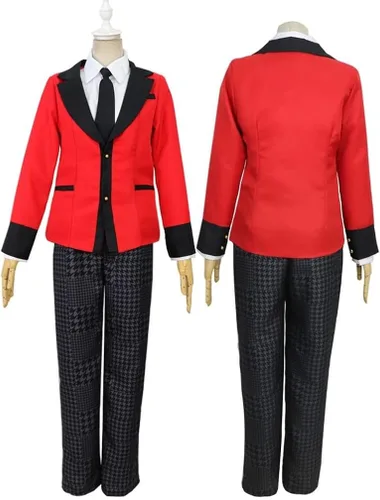 Vista 2 de Disfraz de Kakegurui Ryta Suzui para hombre, uniforme de Halloween, carnaval, fiesta, disfraz de uniforme escolar, conjunto completo