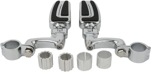 Vista 23 de TCT-MOTORPARTS Soportes de clavijas de pie de barra de carretera negro para Harley Touring 22/25/32/1.378 in