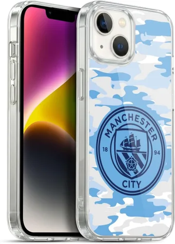 Vista 42 de Head Case Designs Funda de gel con licencia oficial del Manchester City Man City FC Blue Moon Badge Camou [protección de grado militar] compatible