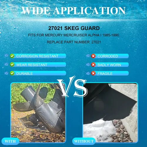 Vista 2 de 27021 Skeg Guard Fix Damaged Skeg Fit for Mercury Mercruiser Alpha I 1985-1990