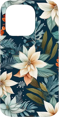 Vista 14 de iPhone 16 Aesthetic Christmas Floral Pattern Winter Flower Girl Women Case