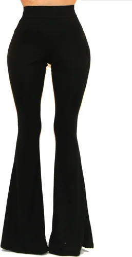Vista 3 de Vivicastle - Pantalones acampanados de EE.UU. para mujer, de estilo bohemio, cómodos y elásticos
