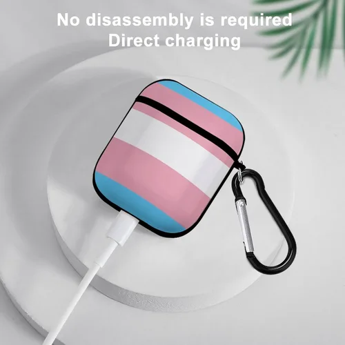 Vista 5 de Compatible con Airpods 2 y 3 para Airpods (bandera del orgullo transgénero)