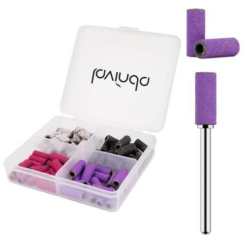 Vista 20 de Lavinda Brocas para taladro de uñas de 3/32 pulgadas de fácil remoción para bandas de lijado, mandril pequeño profesional de acero inoxidable de 3.1