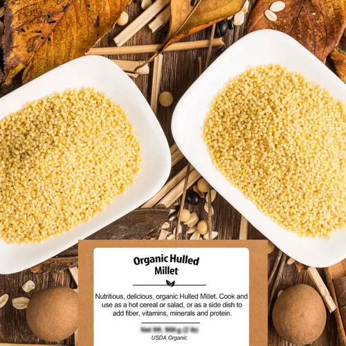 Vista 5 de Be Still Farms Grano de mijo descascarillado orgánico (5.8 libras) – Semillas de mijo entero a granel – Alto en fibra Cultivado en Estados Unidos