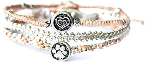 Vista 4 de Wakami New World - Juego de 3 pulseras bohemias de amistad hechas a mano Pulseras trenzadas indie para mujeres y hombres Hechas a mano por